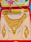Gold-Coated Bridal Necklace Set