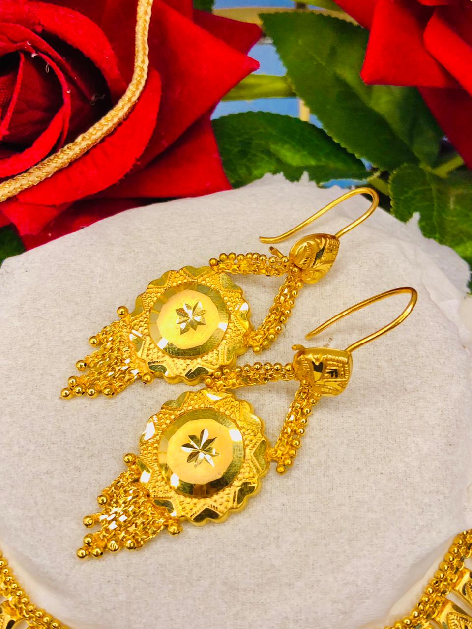 Gold-Coated Bridal Necklace Set